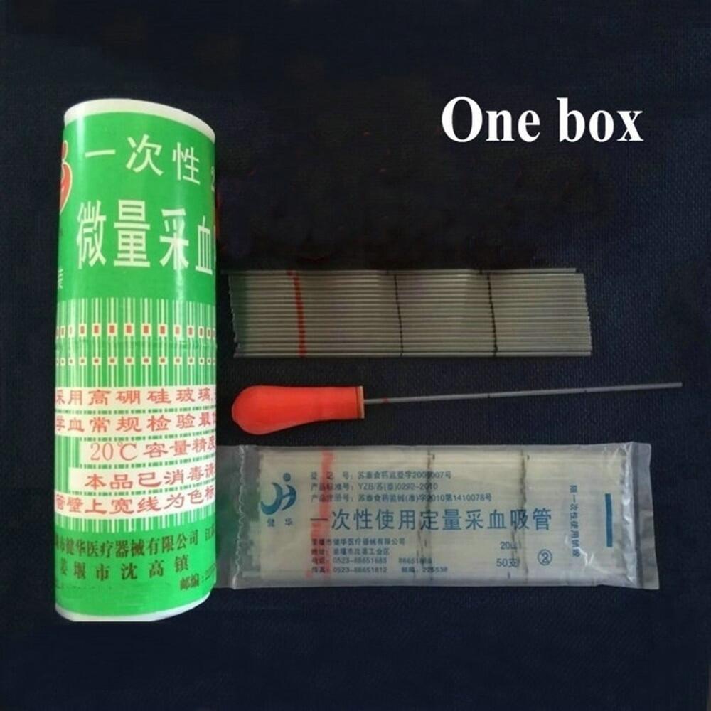 1box 400pcs 10ul To 100ul Glass Disposable Blood Collection Vessel
