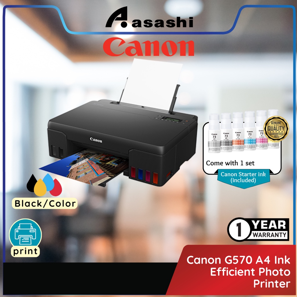 Canon G570 A4 Ink Efficient Photo Printer (Print,Wireless) 1 Yrs