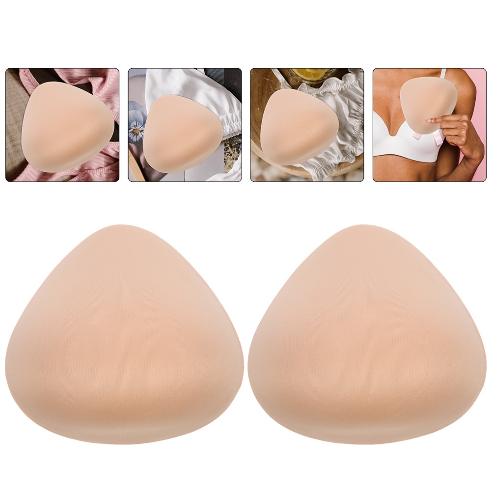 Breathable Bra Inserts Pads Gel Mastectomy Breasts Triangular Sponge