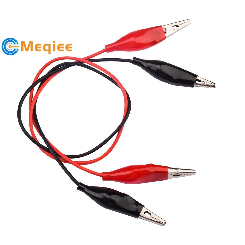 Large Dual Ended Alligator Clips Test Lead Black&Red Test Cable Soft PVC Crocodile Clips Testing
