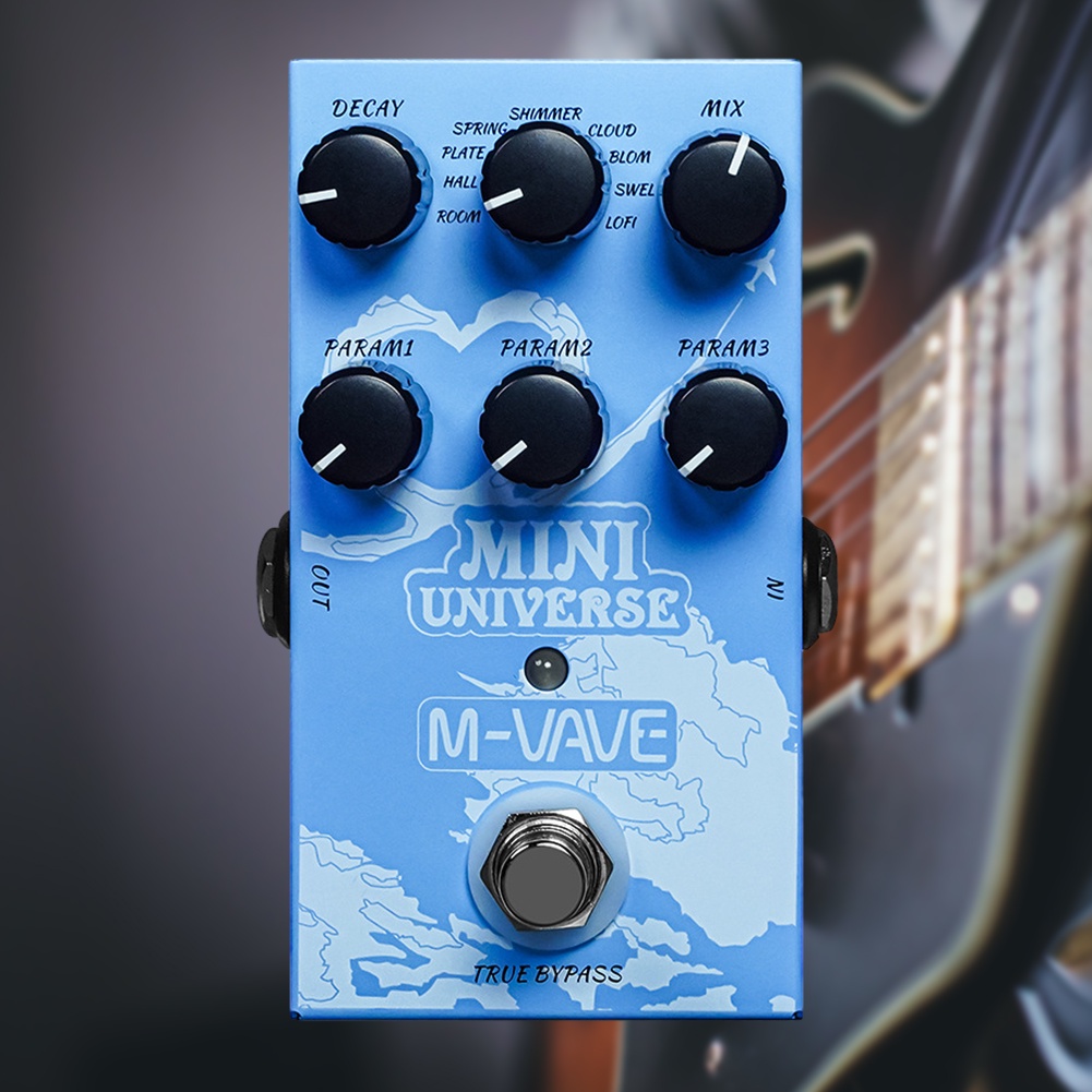 Analog Reverberation Guitar Pedal 9 Reverb Tones Electric Guitar Reverb