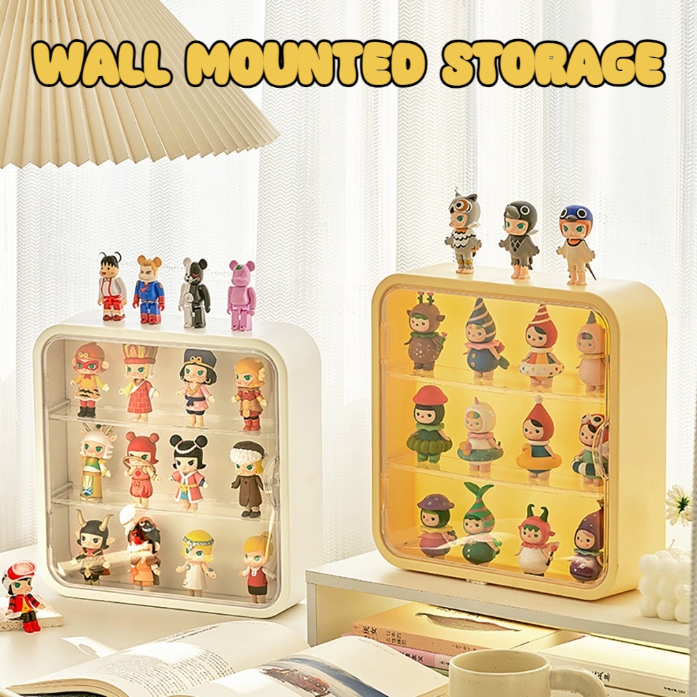 Toys Showcase Clear Display Rack Wall-Mounted Mystery Box Storage Pop ...