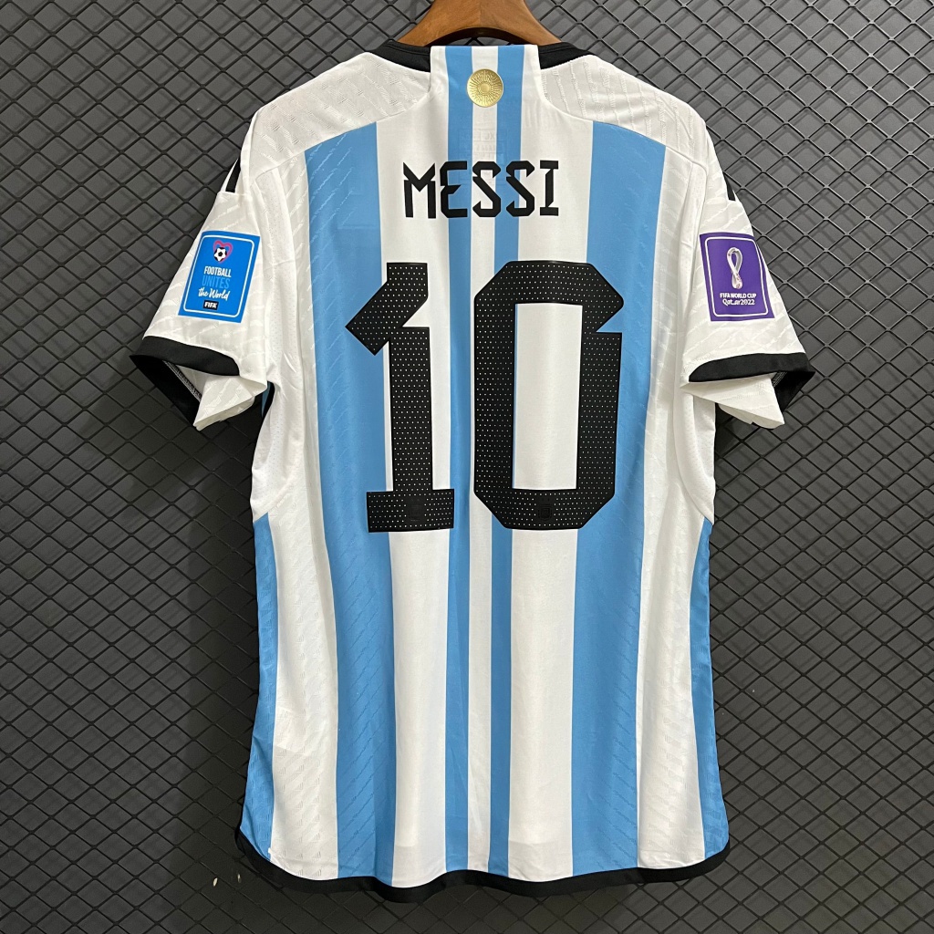 20222023 Argentina Jersey World Cup Home No. 10 Macy Player Edition