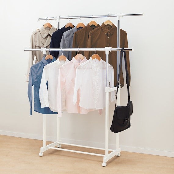 NITORI Nitori Width Extendable Double Hanger Rack RBN01 EX-D WH ...
