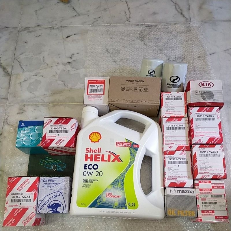 Shell Helix Eco 0W20 Engine Oil Fully Synthetic 3.5LiterMinyak Hitam ...