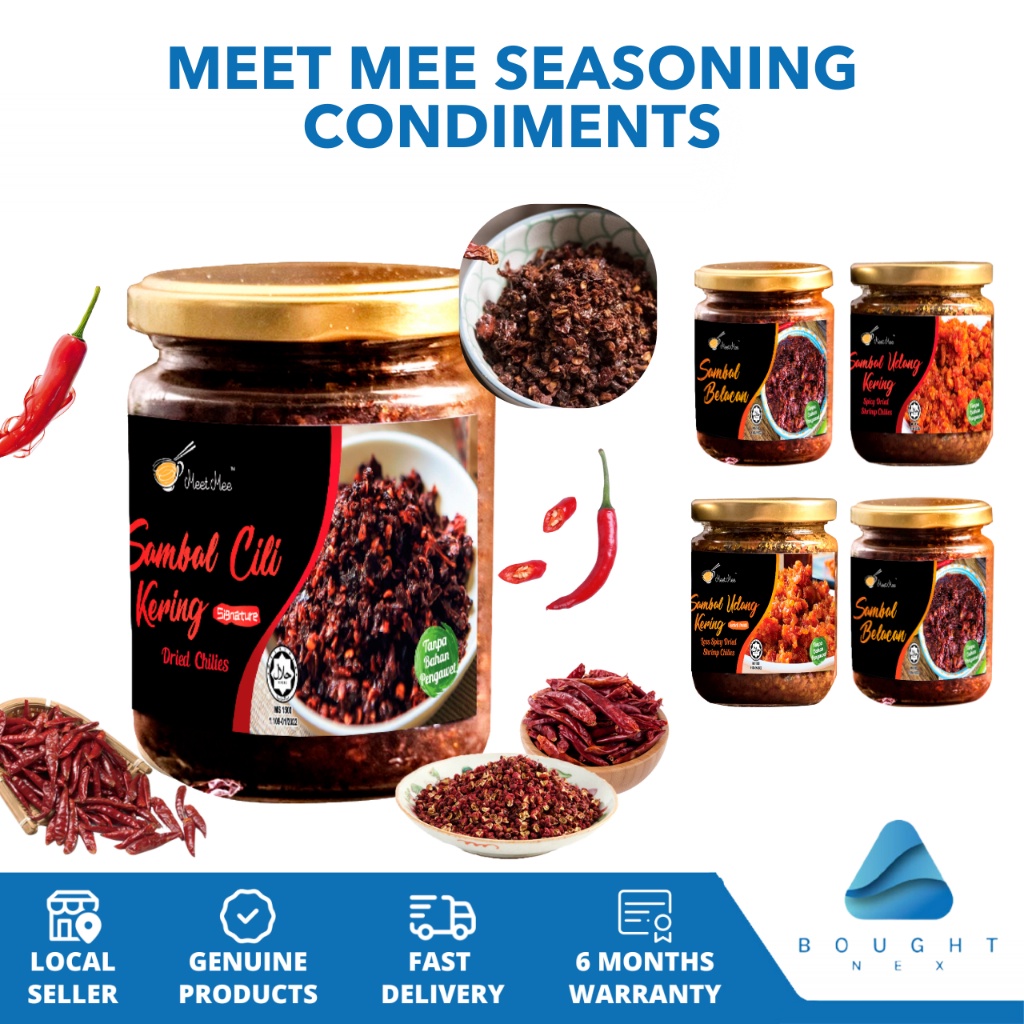 MEET MEE Seasoning Condiment Dry Chili, Sambal Dried Shrim Chili ...