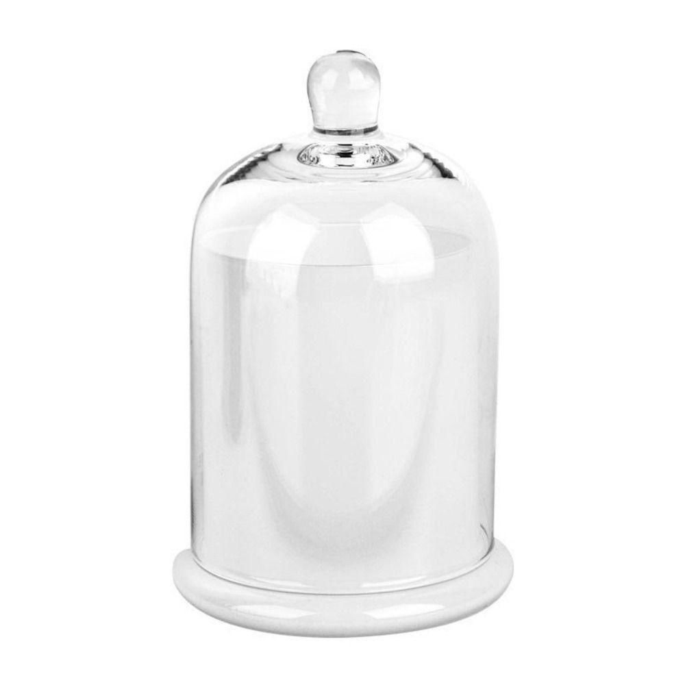 GOGUVO Glass Candle Cover, Glass Eternal Life Flower Glass Storage Jar, DIY Making Food Plant