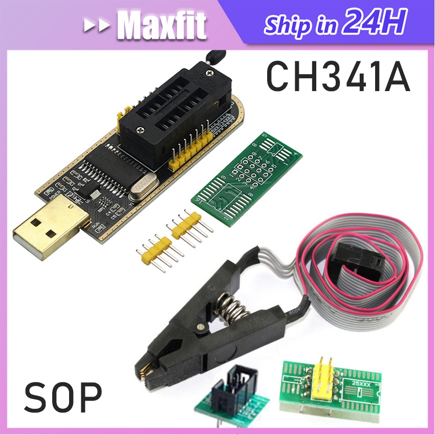 Ch341a USB Programmer Complete Package Flash IC Eeprom TV Led Bios Tool ...