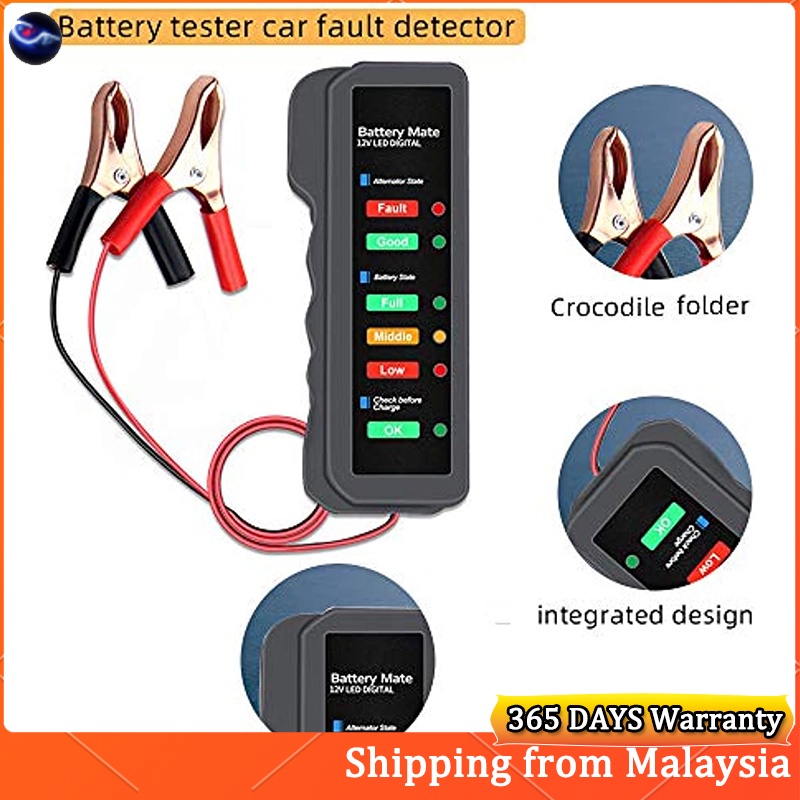 12V Battery Tester Car Battery Tester, Motorcycle Battery Tester Car