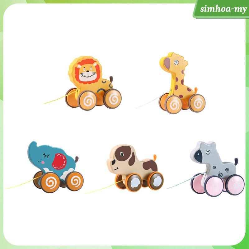 [SIMHOAMY] Pull Along Toy Animal Push and Pull Along Toy Fine Motor