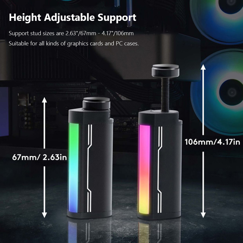 AU LED Graphics Card Jack Telescopic Adjustable Aura Sync for ATX/M-ATX ...