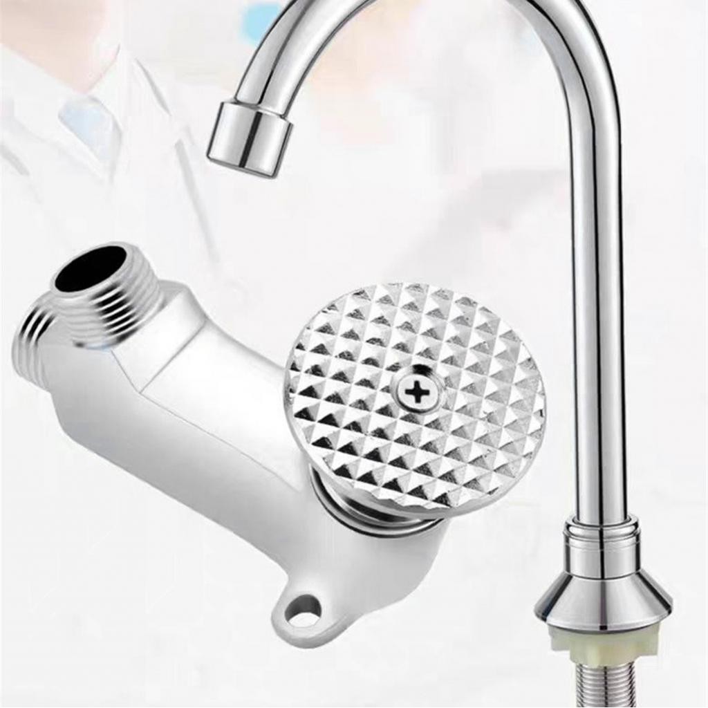 Ttiitt Floor Mount Single Brass Pedal Valve Foot Operated Faucet for ...