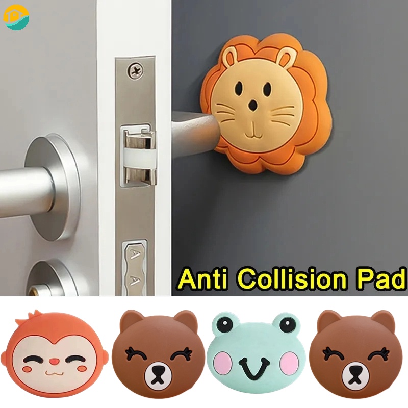 Creative Cartoon Monkey Bear Frog Silicone Self Adhesive Door Handle ...