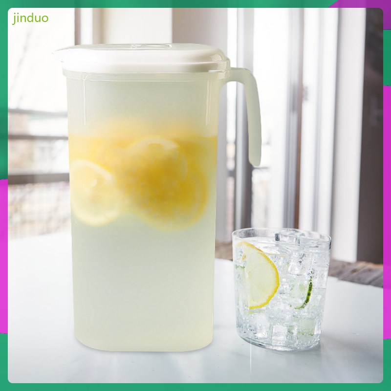Beverage Pitcher Container Unbreakable Plastic Jug Kettle Glass Lid