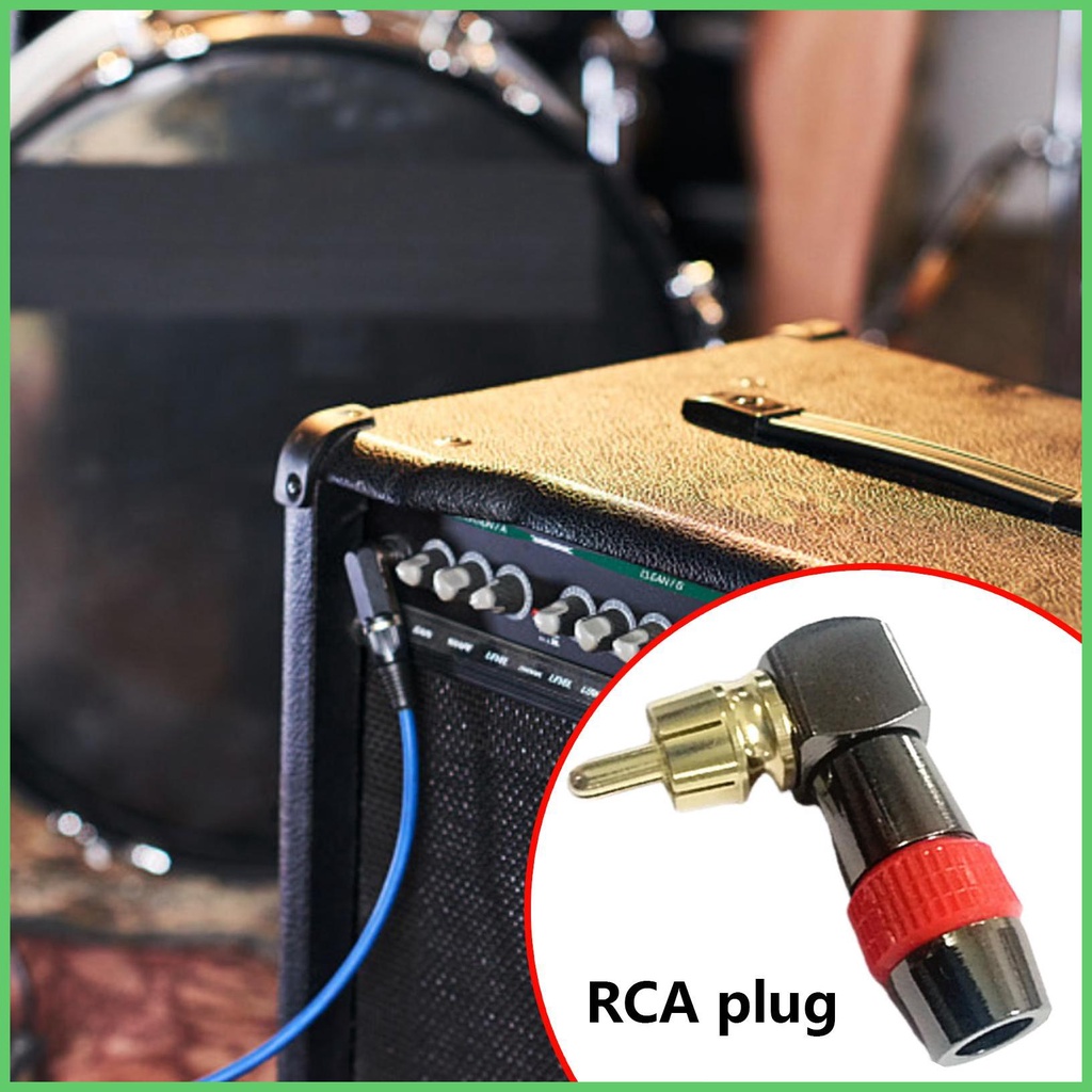 RCAs Plug Lshaped RCAs To AV Screw Terminal Connector Phono RCAs Male