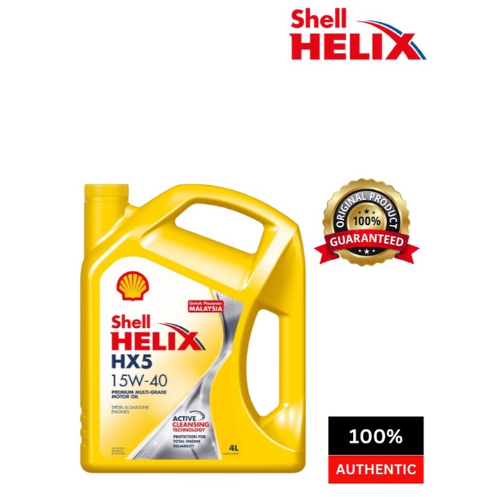 550051975 (NEW PACKING) Shell Helix HX5 15W40 SN PLUS (4L) 15W-40 ...