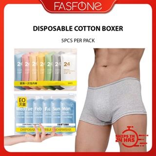 5PCS Disposable Underwear Men Women Travel Disposable Panties Men Cotton Plus  Size 一次性內褲