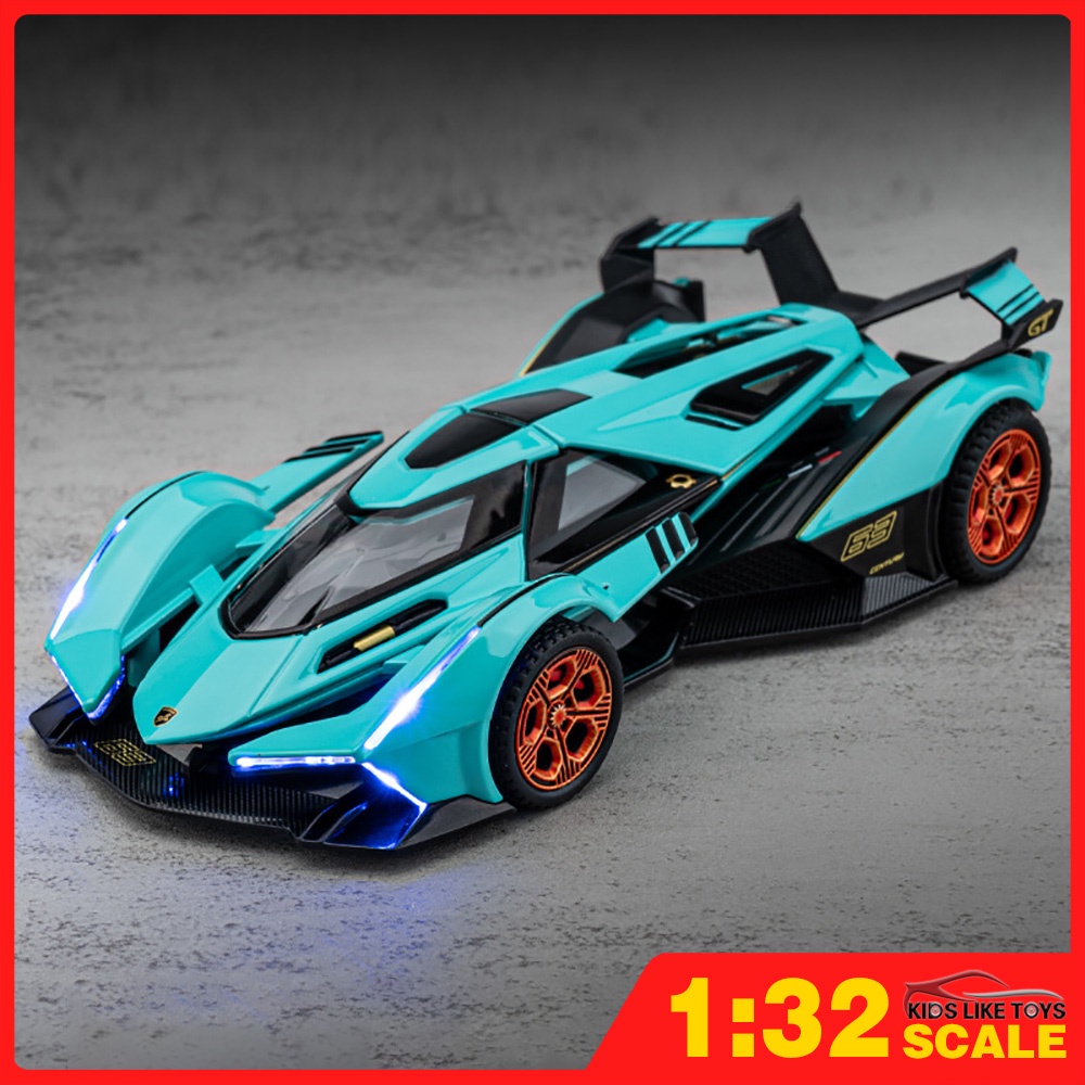 KLT 1:32 Lambo V12 Vision GT Supercar Metal Alloy Toys Car Model ...