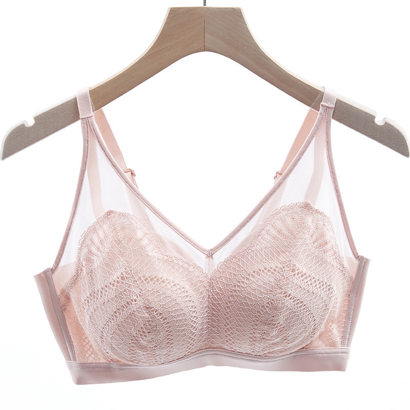 Lightweight Bra Big Breasts Look Small Breathable No Steel Ring PushUp