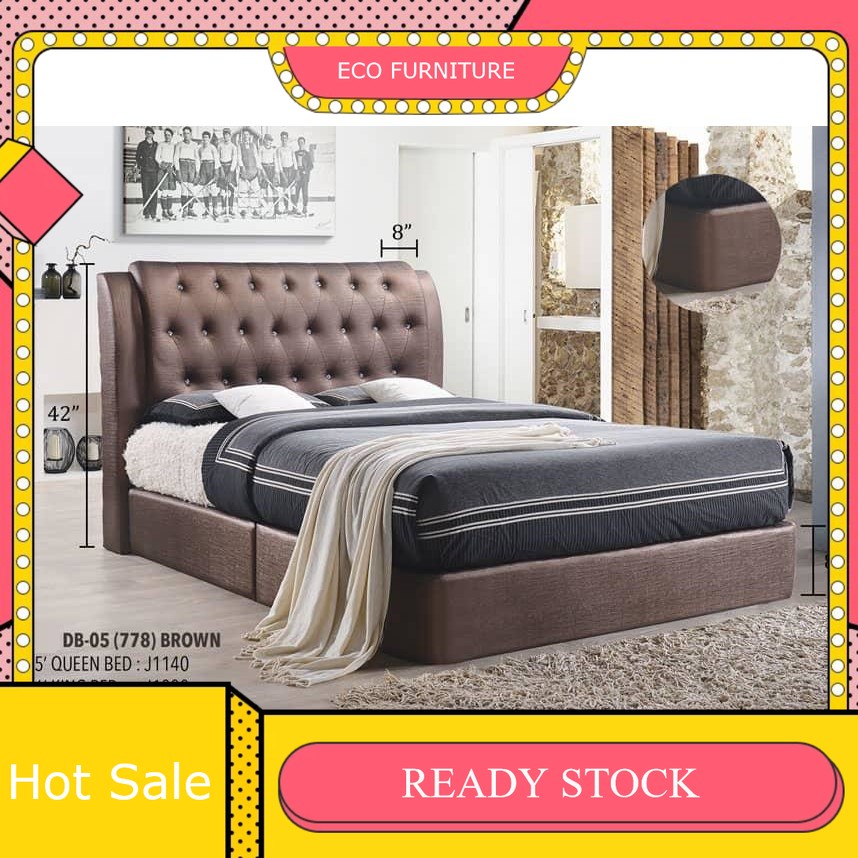 Katil Kulit PVC Divan Katil Single / Super Single / Queen / King ...