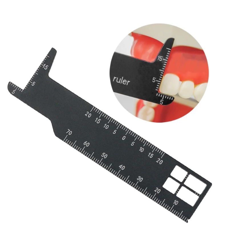 Dental Precision Measuring Ruler Aluminum Double Sides Scale