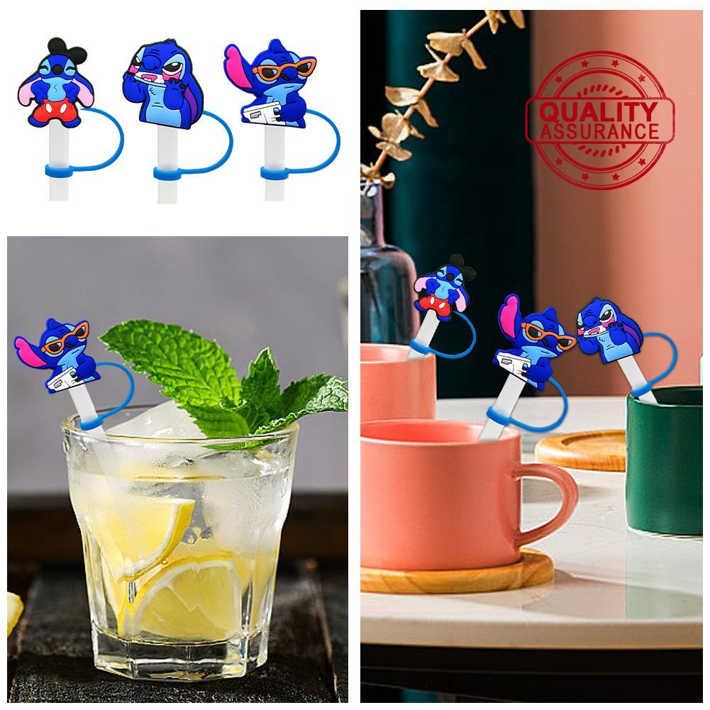 Cartoon Straw Sleeve Straw Cap Silicone Dust Plug Cute Straw Decoration ...