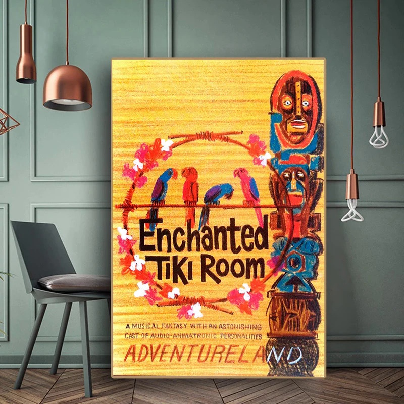 Walt Disney Tiki Room Poster Disneyland Magic Kingdom Parrot Enchanted