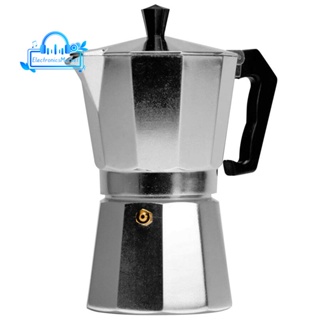 1pc Black/white 150ml/300ml Moka Pot, American Pour Over Coffee Maker,  Eight-octagon Filter Kettle, Electric Portable Moka Pot