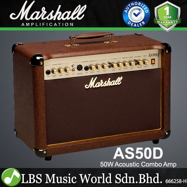 Marshall AS50D 50W 2X8 Inch Amp 2 Channel Acoustic Guitar Combo Speaker