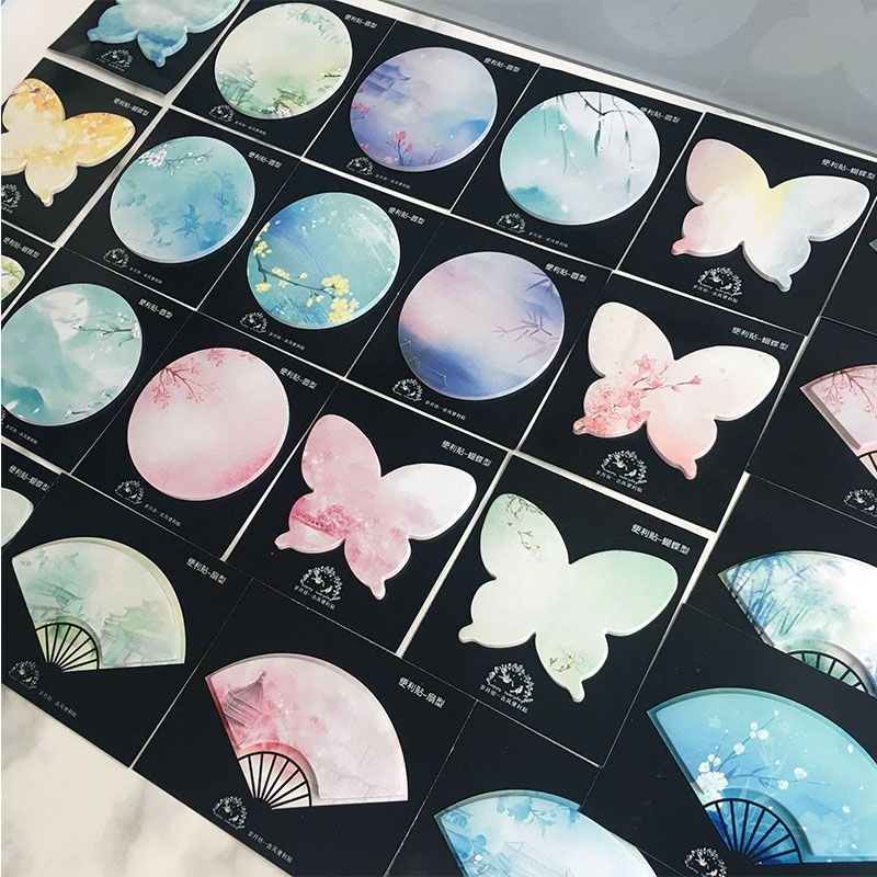 Antique Characteristic Round Postit Notes Color Stickable Notepad