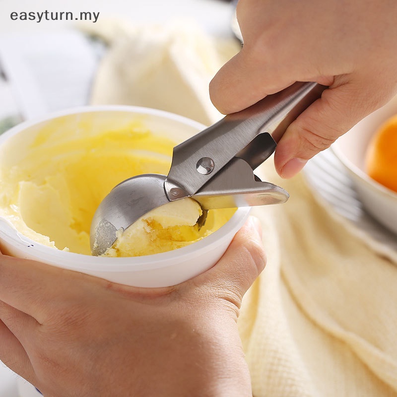 easyturn Ice Cream Scoops Stainless Steel Ice Cream Digger NonStick