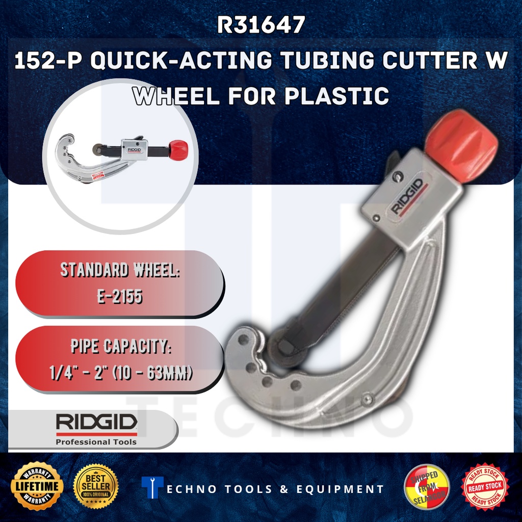 1063mm Ridgid 31647 QuickActing Tubing Cutters 1/4"2" For Plastic