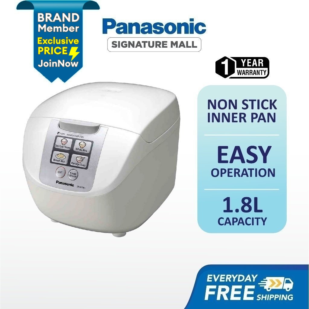 Panasonic SRDF181 Jar Rice Cooker 6 Menu Non Stick 电饭锅 (1.8L) SR