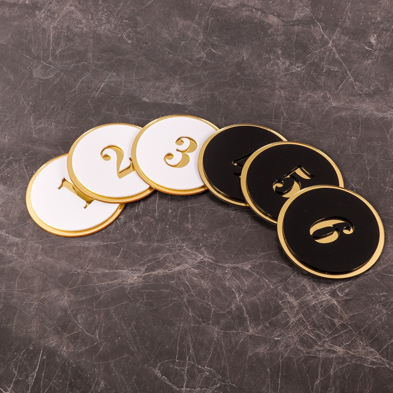 Acrylic Number Sticker Number Plate Restaurant Dining Table Number Sign Prompt Plate Number