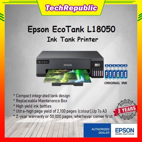 Epson EcoTank L18050 Ink Tank Photo Printer ( Low-cost A3+ photo print ...