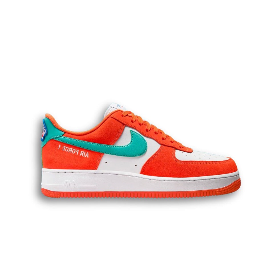white orange nike air force 1