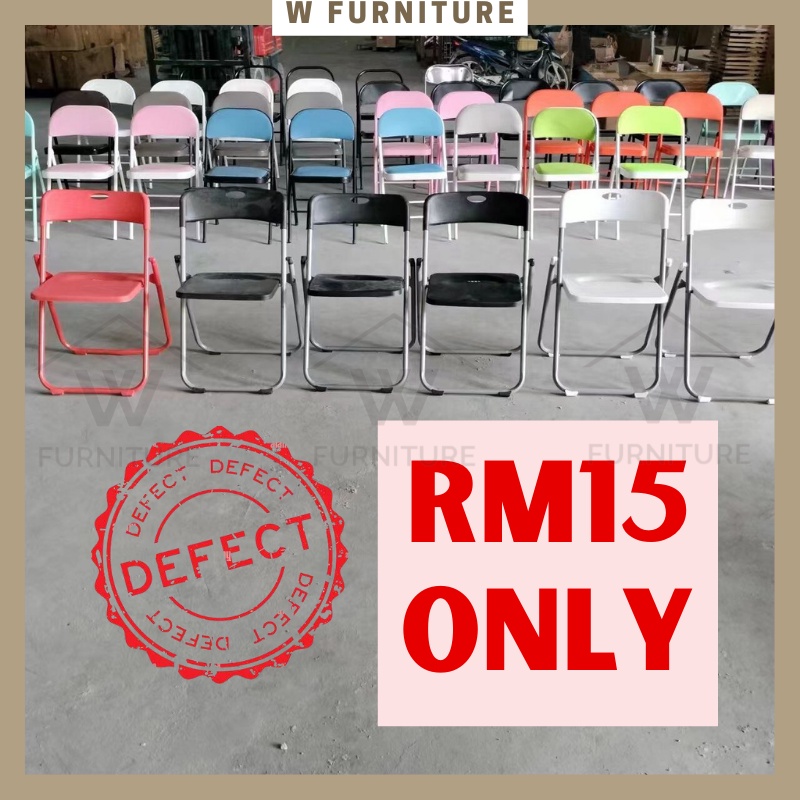 WFURNITURE **Offer Price Defect Items** Foldable Chair With Random ...