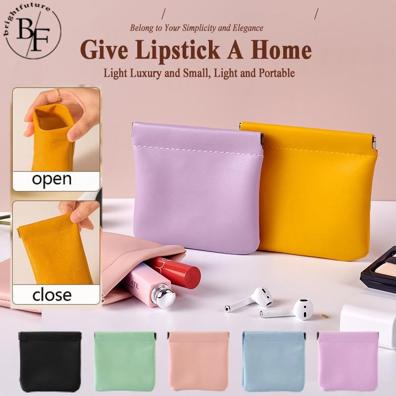 Creative Pu Leather Automatic Tightening Elastic Storage Bags Mini