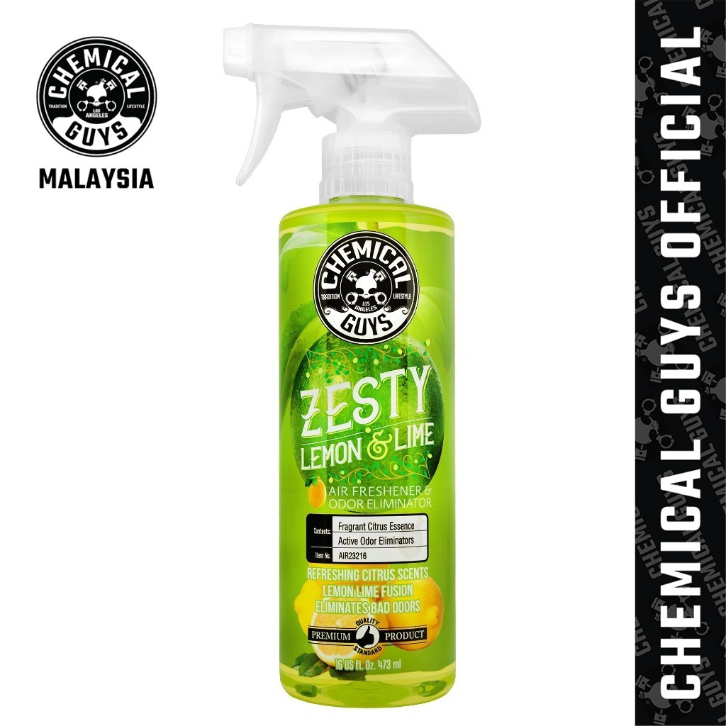 Chemical Guys Zesty Lemon Lime Air Freshener & Odor Eliminator - 16oz