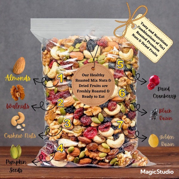 Healthy Roasted Mix Nuts & Dried Fruits kacang campur mixed nut Daily