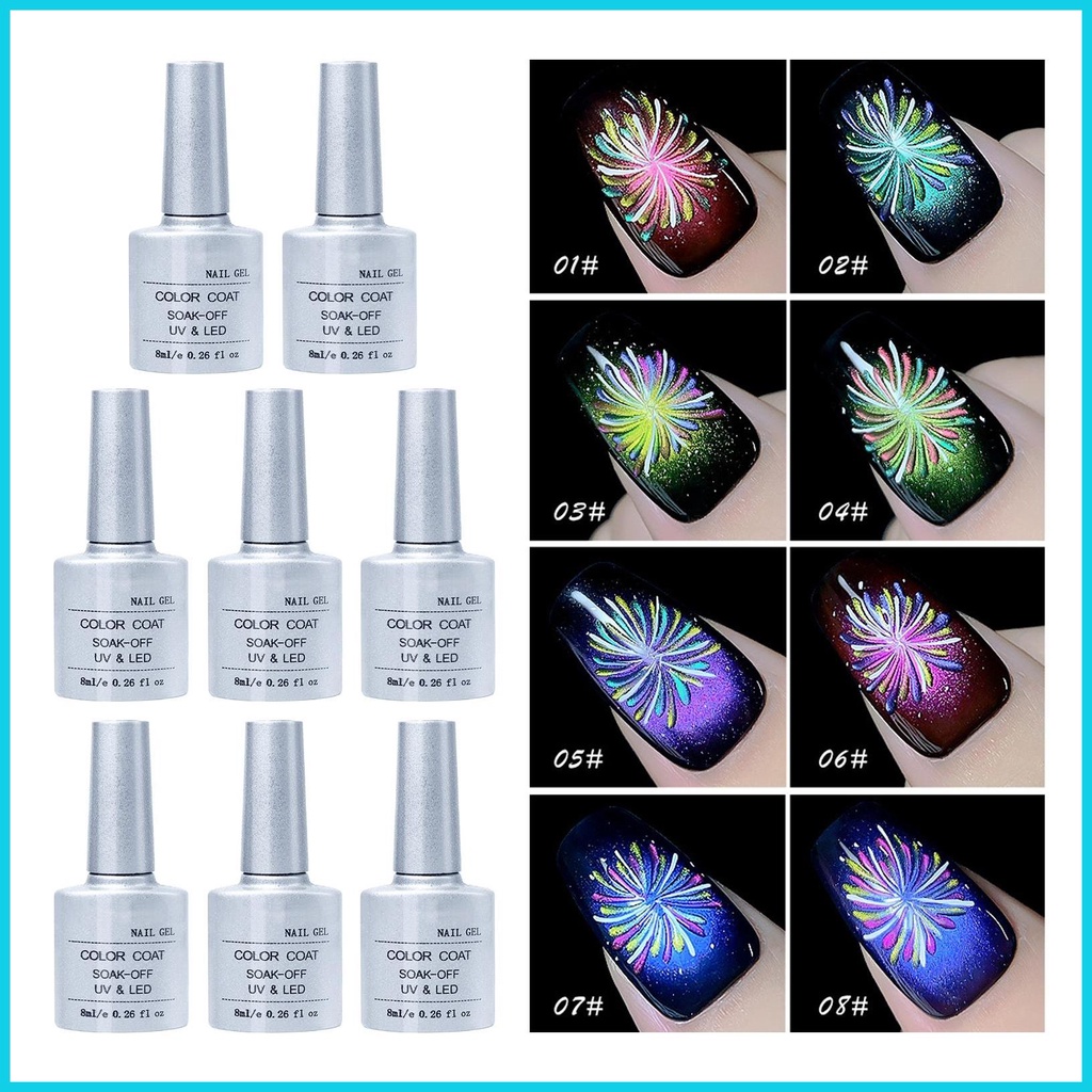 Glitter Cat Eye Gel Cat Eye Glitter Gel Polish Set Cat Eye Gel