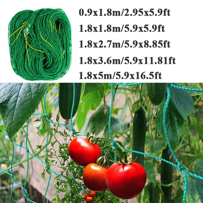 Garden Nylon Support Net Plant Climbing Net cucumber vegetables trellis ...
