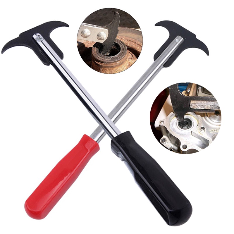 Seal Puller with Extra Blade, Heat Treated Steel, Dual Hook Tips for