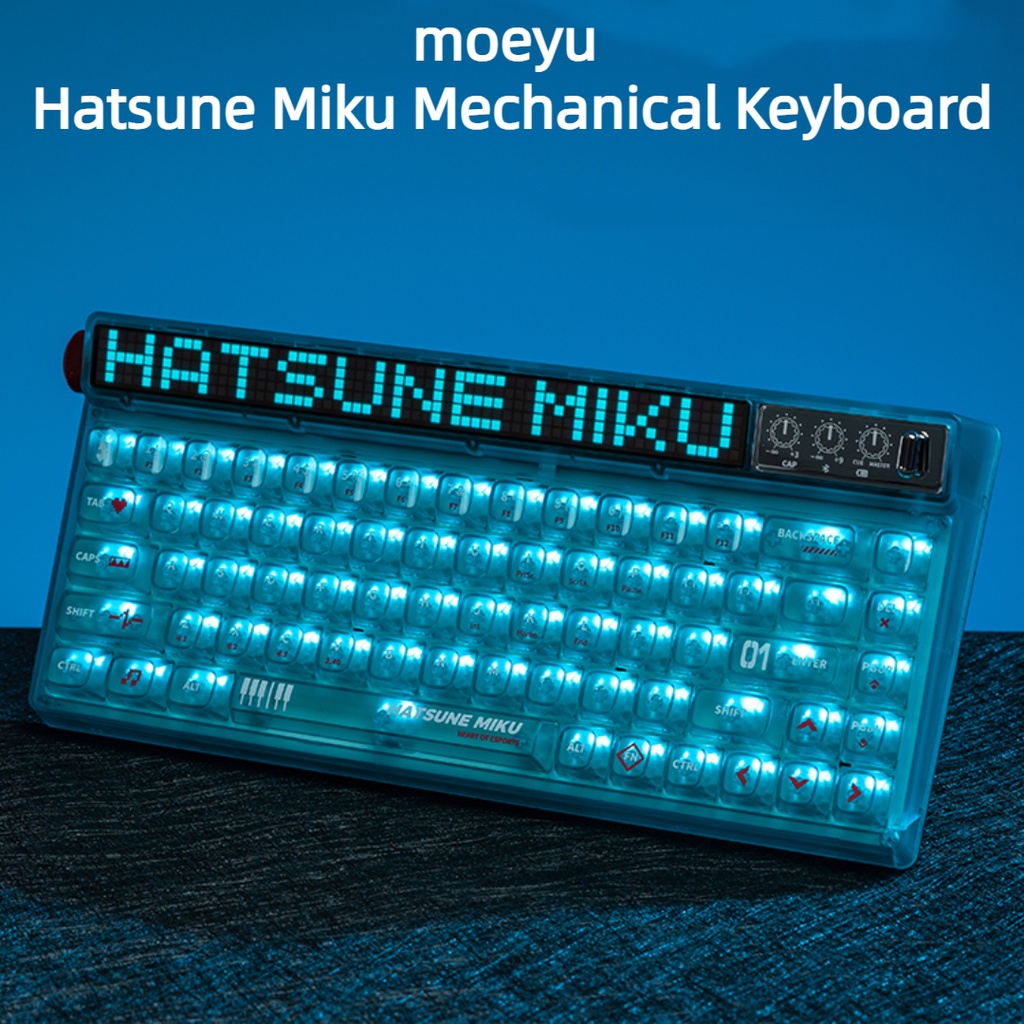 Moeyu Hatsune Miku Gaming Heart Series Mechanical Keyboard Wireless ...