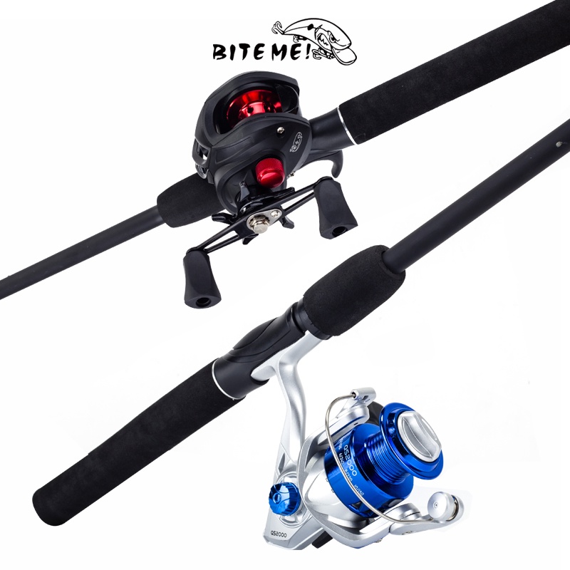 1.8m -2.4m M Power Carbon Fiber Baitcsting 5 Section Rod and Left/Right  Hand Casting Reel Fishing Combos Set Fishing Rod