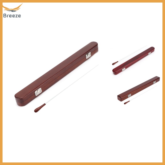 breeze Music Baton Portable Orchestra Conductor Stick With Case Wooden Conducting Wand For