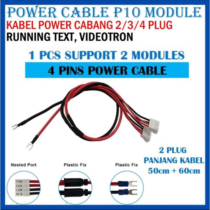 Ss3 Power Cable Panel Module LED Module P10 Running Text SMD 2 3 4 Plug ...