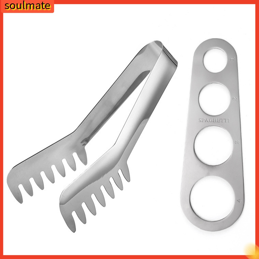 soulmate 2Pcs/Set Spaghetti Tong Reusable Multi Functional Solid