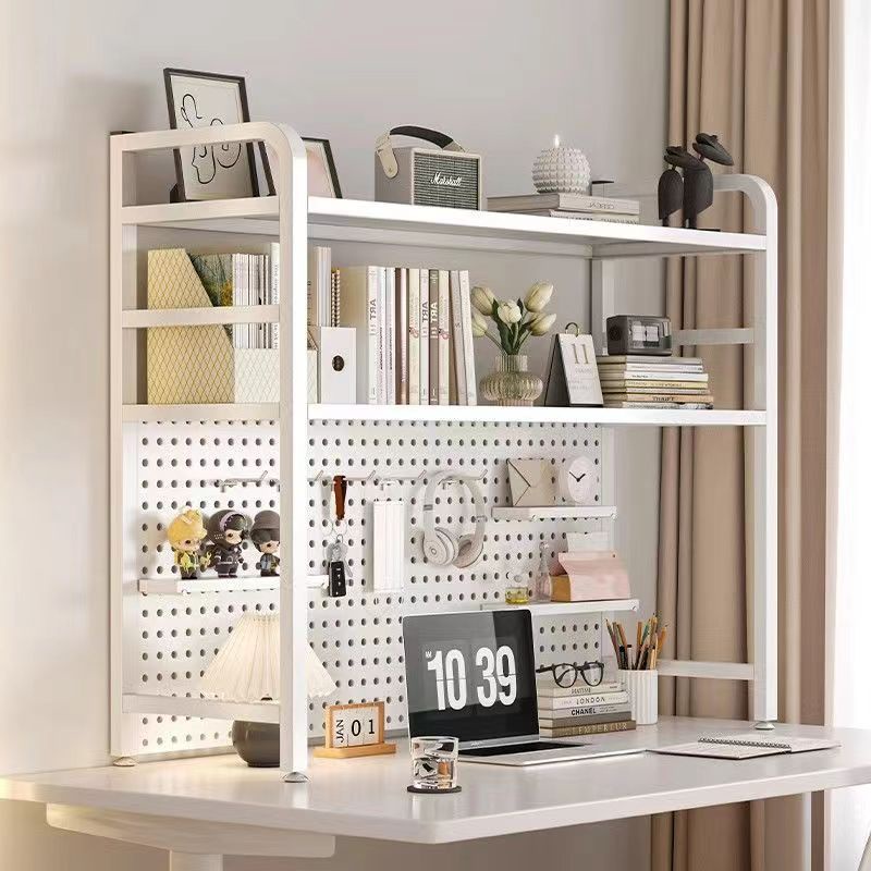 🔥Desktop hole board bookshelf/desk storage desk display shelf/shelf/bookshelf