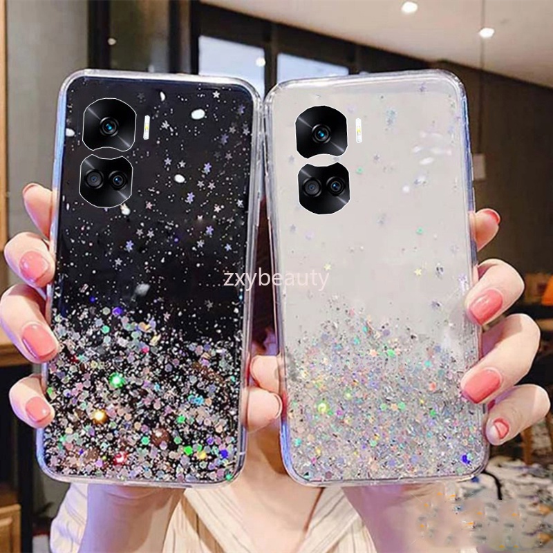 Custodia Glitter Per Xiaomi 12 Lite 5G – Morbida Silicone Trasparente Con Polvere Scintillante, Protezione Antiurto (Bianco) - 4